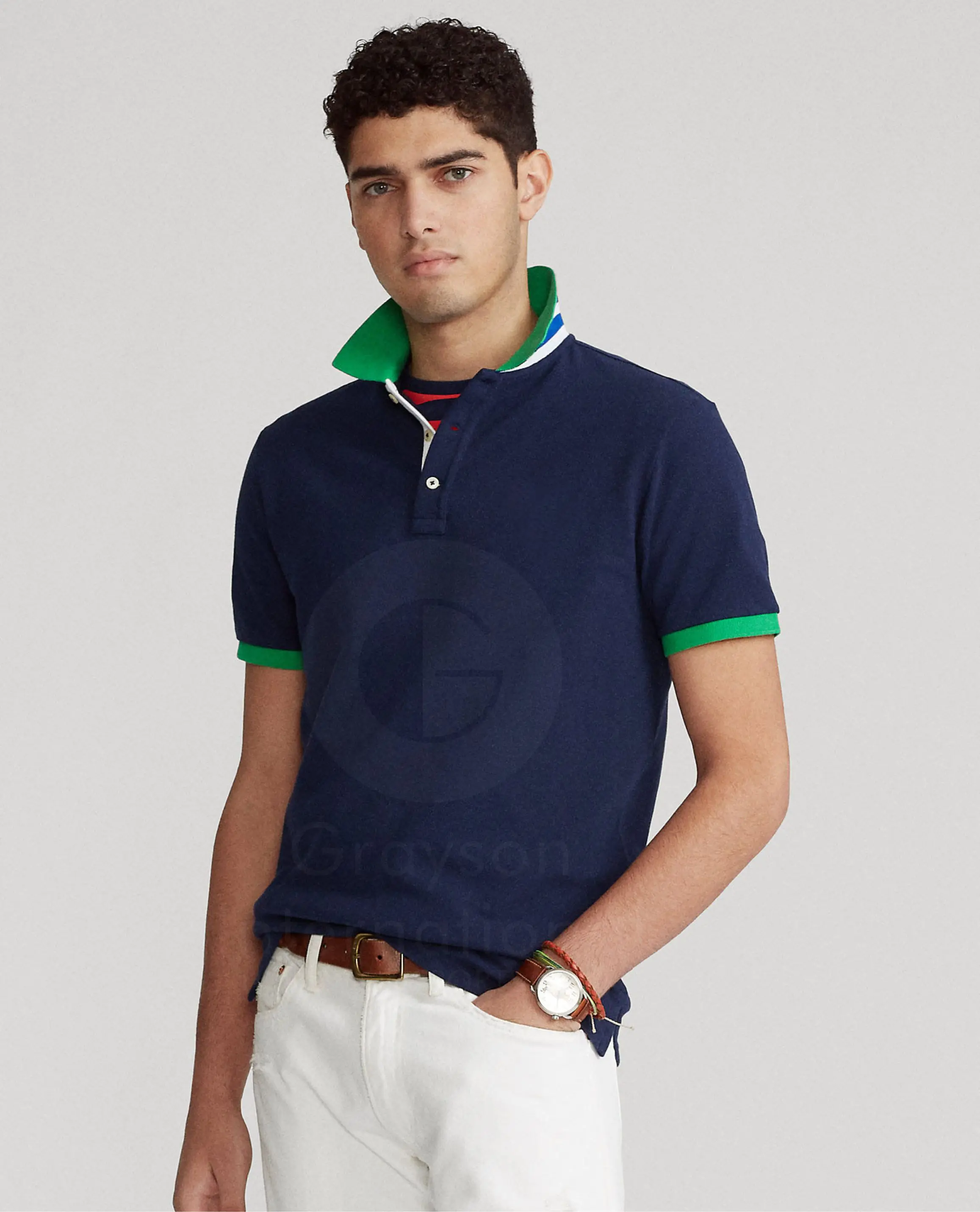 Новый новейший дизайн, низкая цена, популярная летняя хлопковая рубашка поло из полиэстера от Grayson International