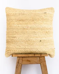 new arrival beautiful  square solid jute hemp hand woven cushion cover with high quality