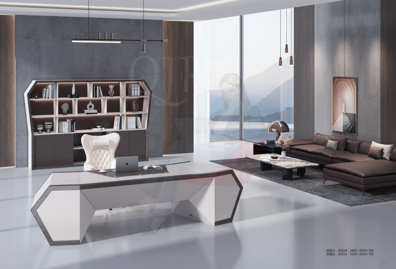 High Quality Luxury Muebles De Madera Oficina Modernos Royal Presidential Office Furniture Long Office Table