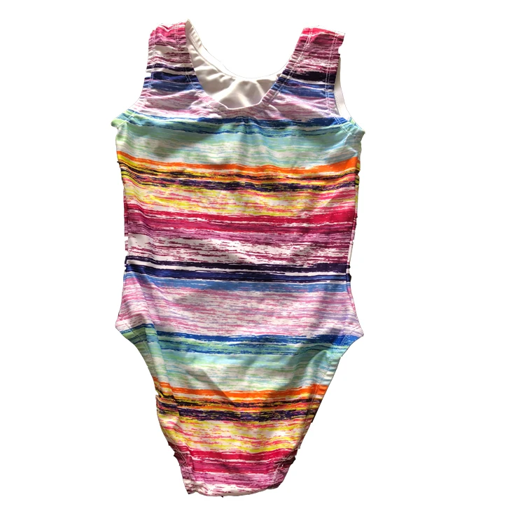 OEM Sportswear Type Supply Service Training Dancewear Adult Women Dancing suit Orange Mesh Gymnastic Leotard