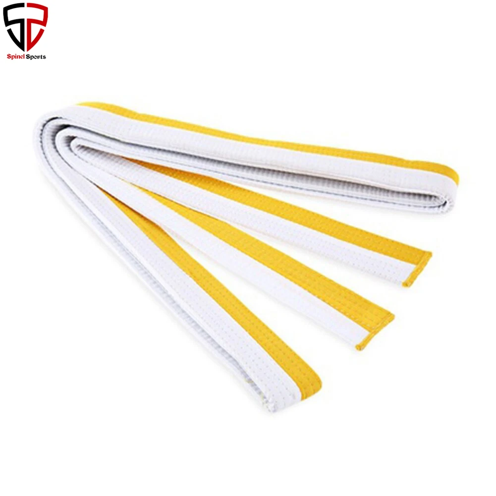 
Professional BJJ Belt Karate Judo Double Wrap Waistband Martial Arts Stripe Sports Belt for Adults Kids Red Green Yellow 