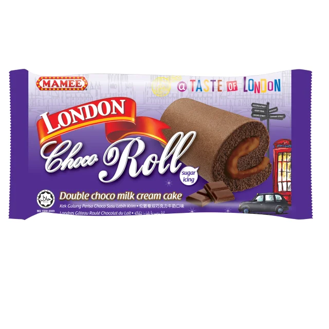  Mamee Лондон торт испечь Swiss Roll Box двойной шоколад кремовый