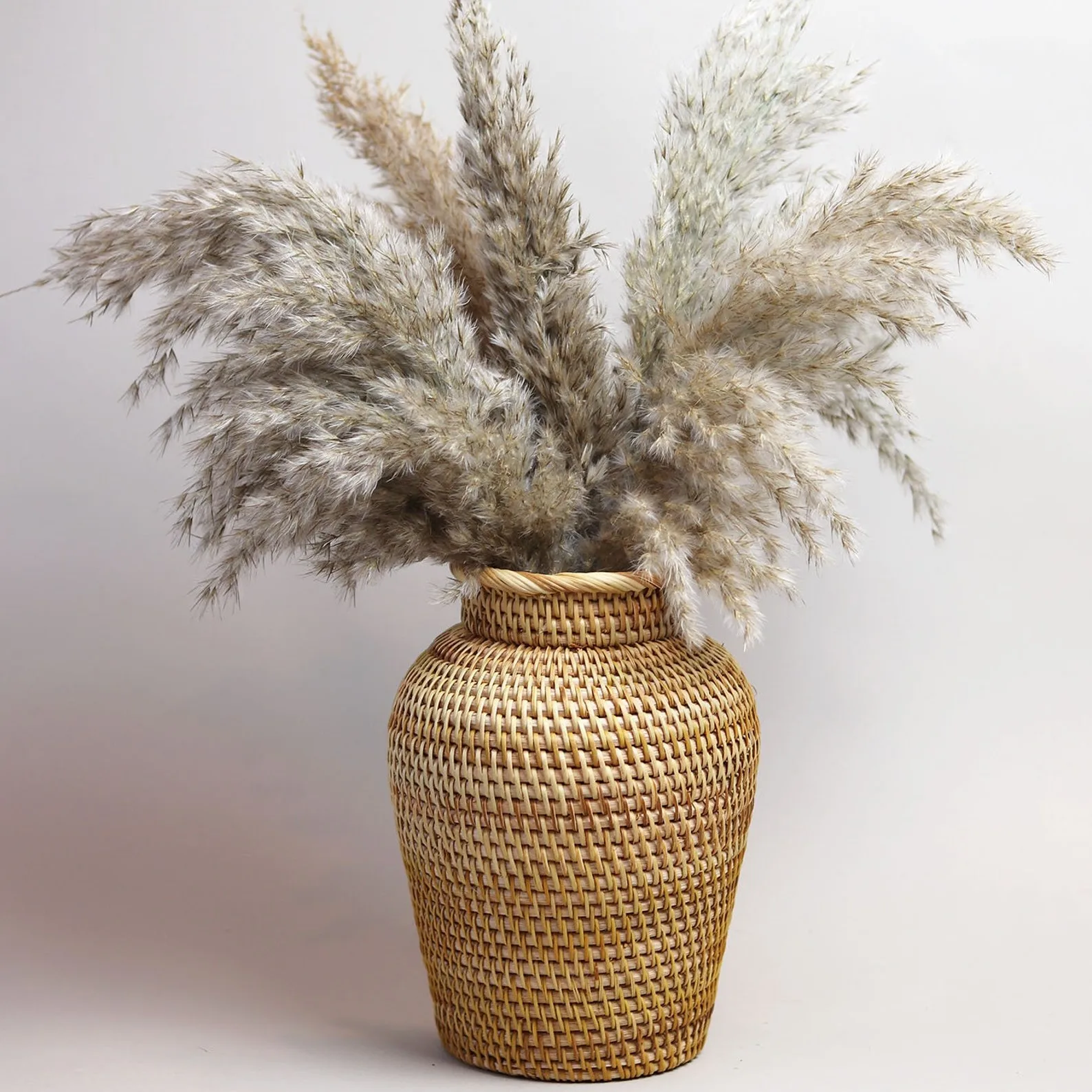 Rattan vase natural handmade woven large rattan vase new unique style home decor flower vases