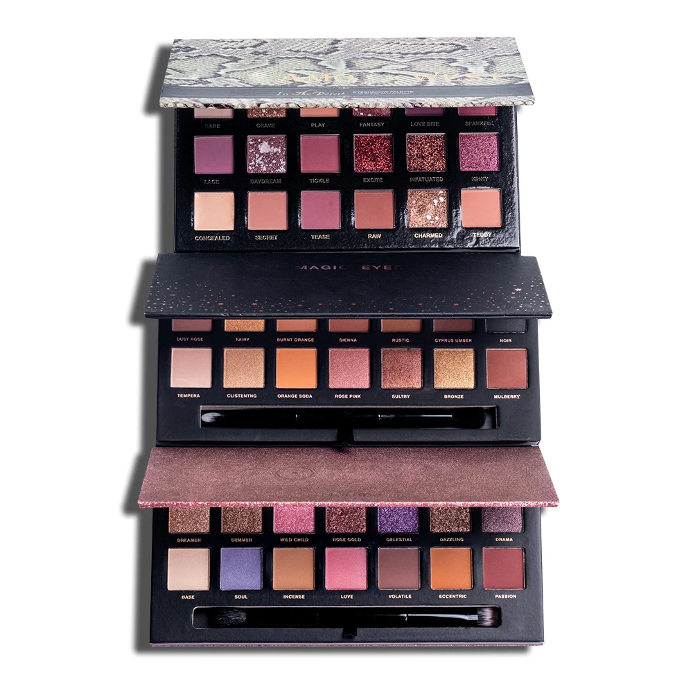 High Pigment Shades Custom Eyeshadow Box Palettes Wholesale OEM ODM Makeup Packaging Eyeshadow Palette