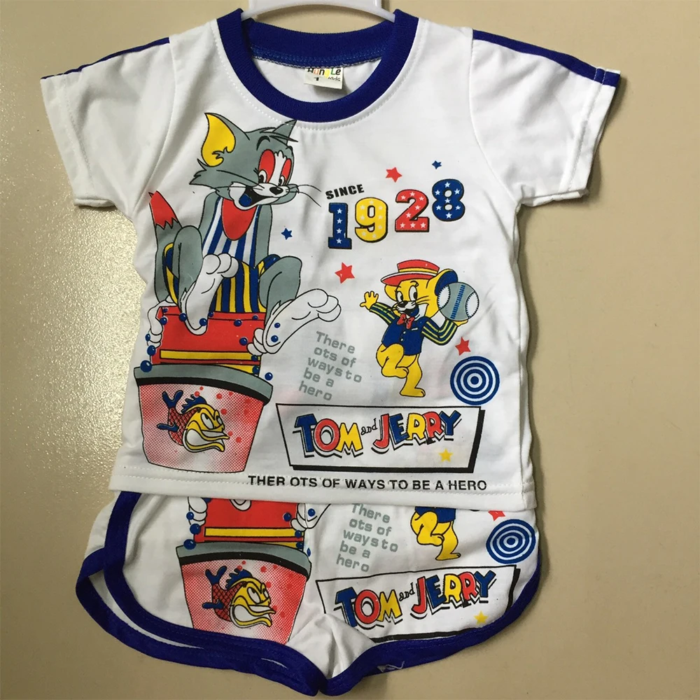 Factory price farm embroidery cotton shirt pants set Children clothes made in Vietnam