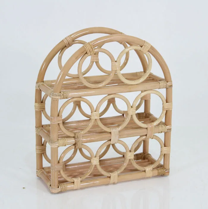 Винная стойка-8 бутылок из ротанга