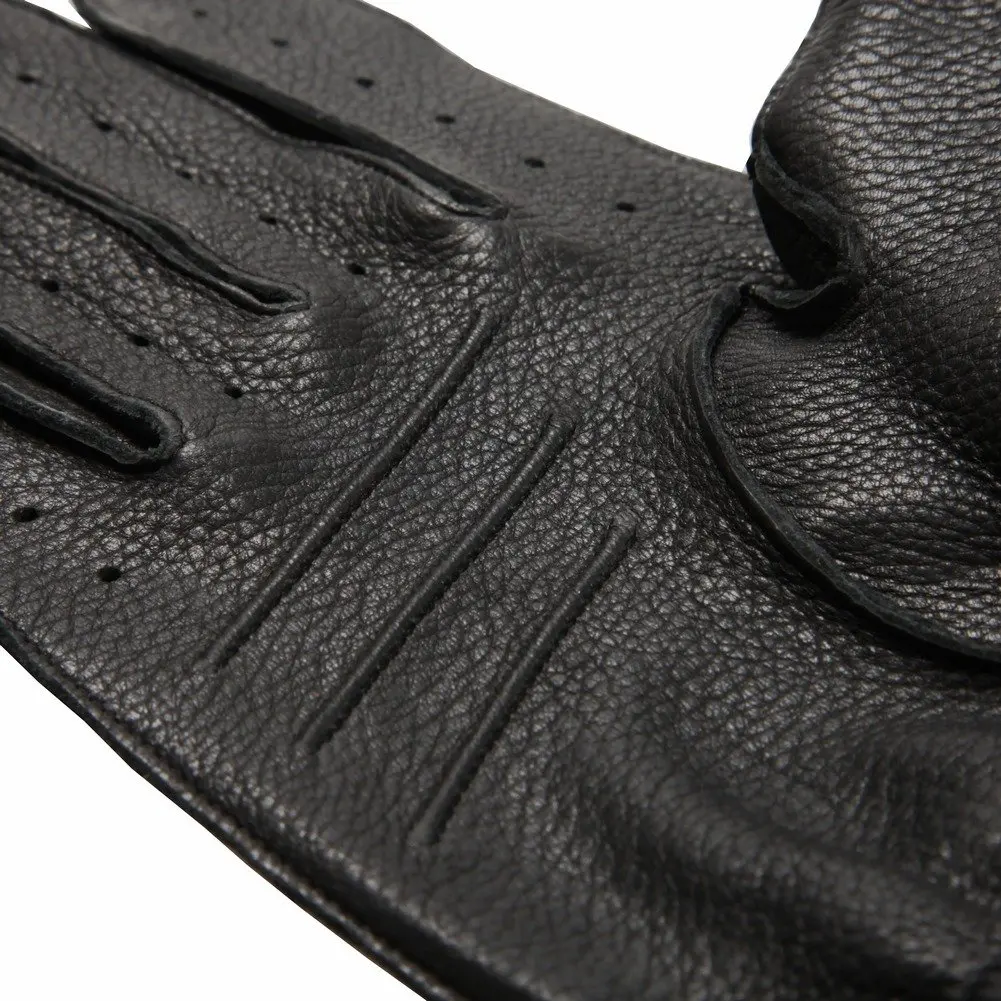 New High Quality Cow Leather Driver Gloves Safety Gloves Riding Cycling Cowhide Motorbike Car Driving Gloves