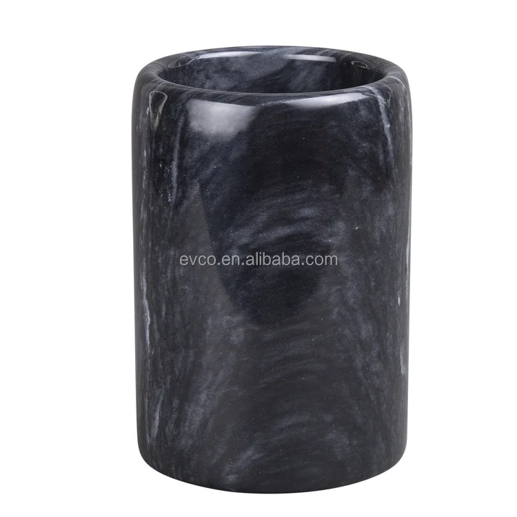 Spa Collection Natural Black Marble Bathroom Tumbler