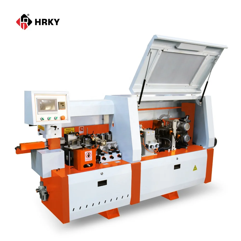 HR515-4 деревообрабатывающий станок для облицовывания кромок высокоскоростная полностью автоматическая машина для изготовления ПВХ дома нержавеющая сталь кухонный Кабинет двери фанерный станок для облицовывания кромок