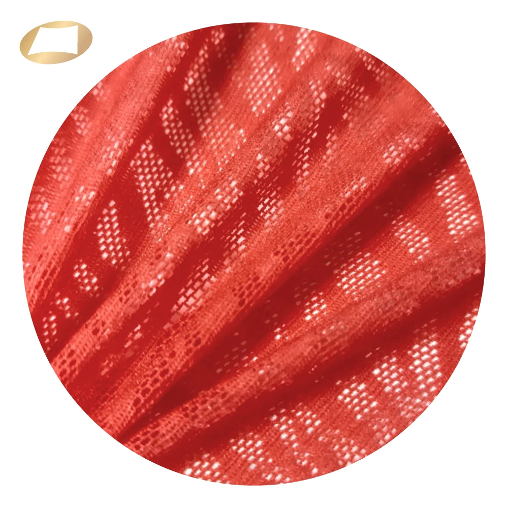 Animal print lace polyamide spandex jacquard fabric for dress