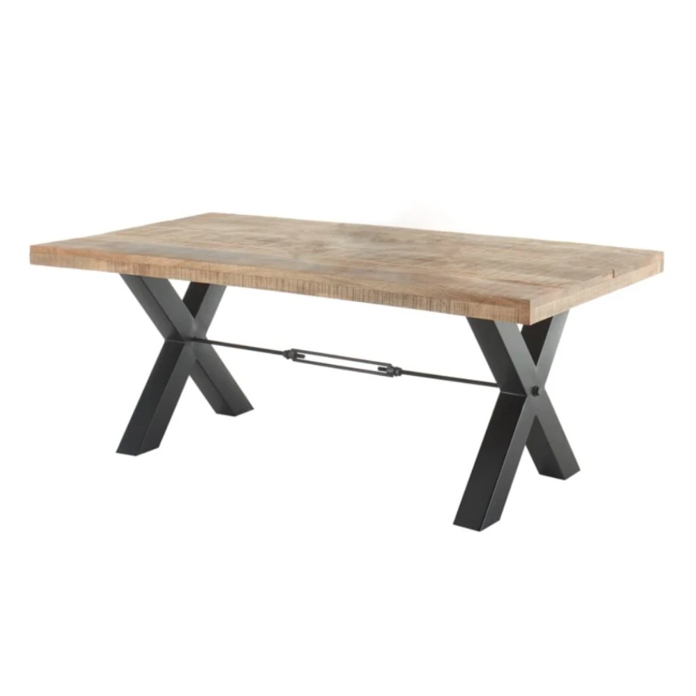 Обеденные столы в новом стиле базовая мебель из массива дерева и металла для столовой