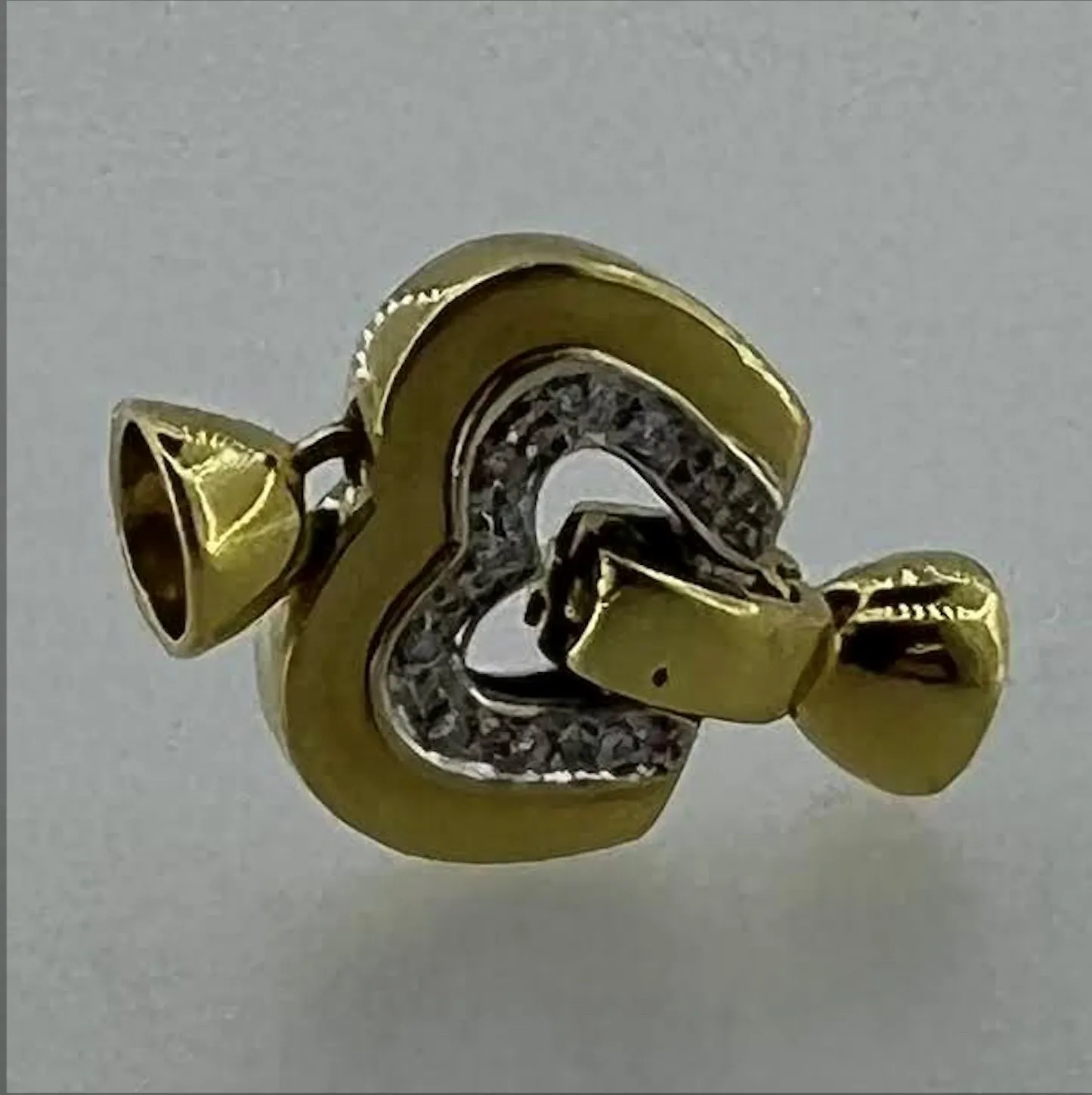 Made in Italy High Quality Jewelry Clasps White and Yellow Gold 18K with Diamonds | Clasps and Hooks for Bracelet and Necklace