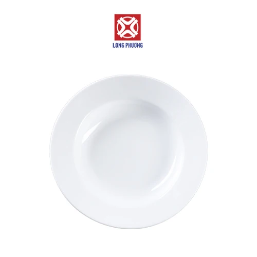 OEM Deep dish round dinner plates porcelain tableware for home high quality hotels and restaurants