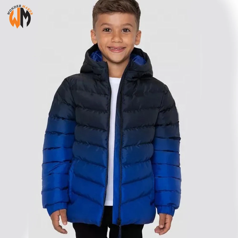 Fashion Big Hooded Zipper Warm Children Bomber jacket Kids Puffer Jacket