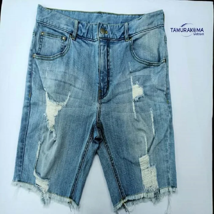 
DENIM DESTROY JEANS 100% COTTON JEAN SHORTS 