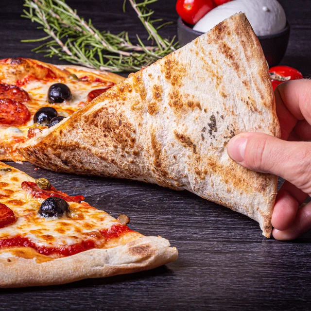 
Best quality italian food pre cooked white gold pizza base frozen pizza white ready white pizza base 