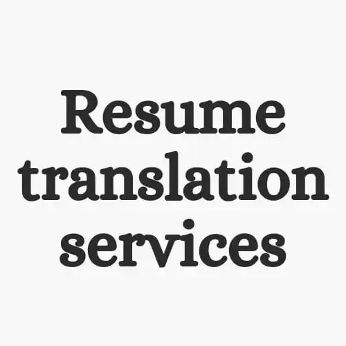 Resume Translation Services translation service of German English French  AT BEST WHOLESALE PRICE MANUFACTURES IN INDIA