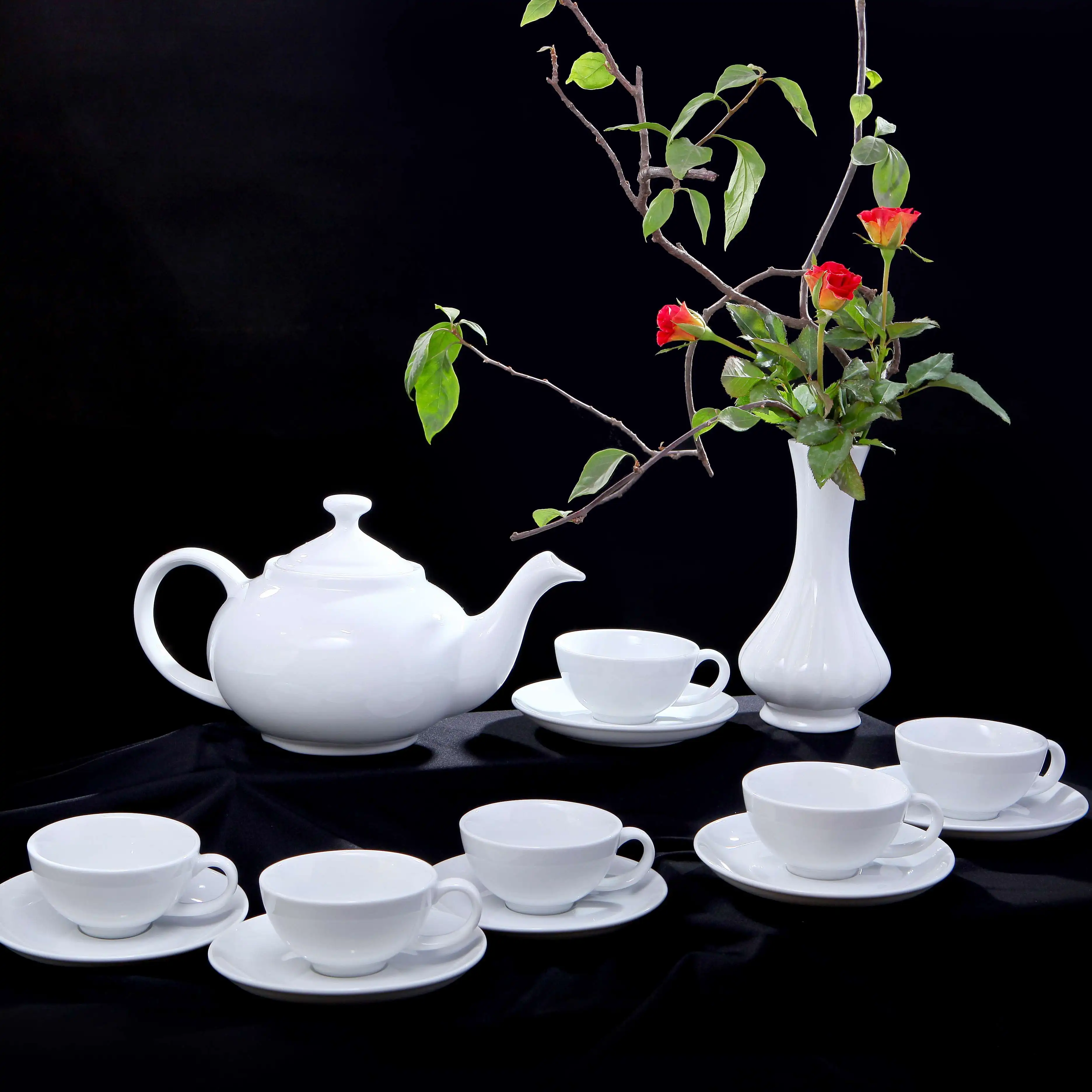 OEM Ceramic Tea Set -  High quality Enamel Teapot set with heat resistant and customized package as gift from Viet Nam