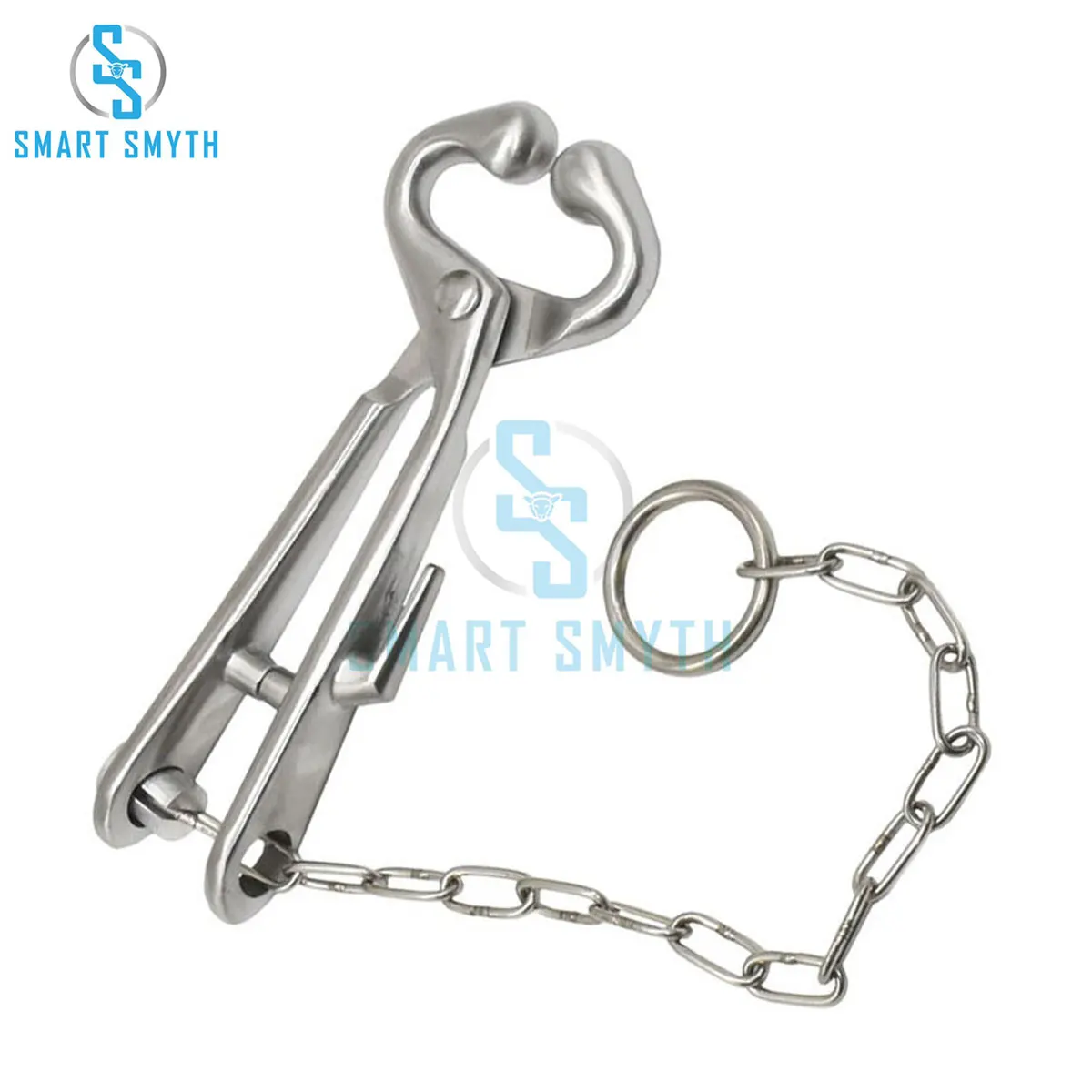 Farm Cattle Livestock Tool Stainless Steel Cow Nose Ring Pliers Bull Cattle With Chain Pulling Tool