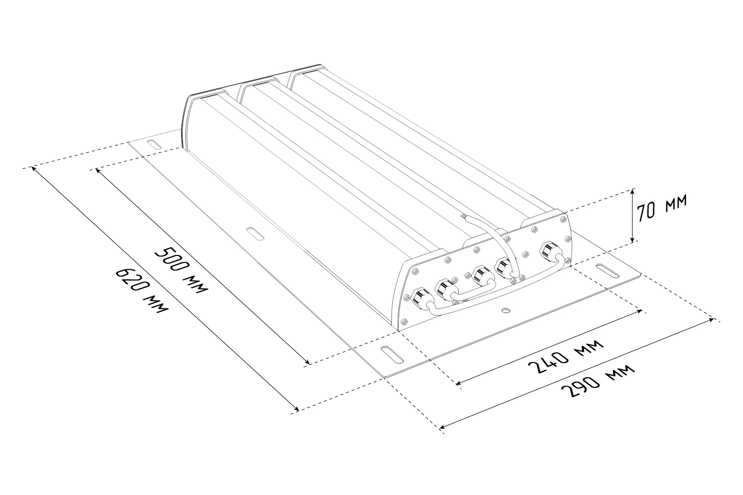 Wholesale High Quality Bright Outside and Inside Frame LED Lamp ECOLED-150-RF-D120 IP65 AZS Canopy Light 150 W