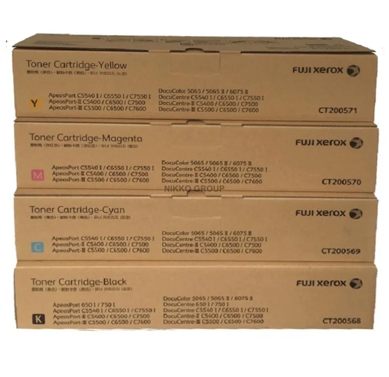 Original Fuji Xerox ApeosPort-III C5500 6500 7600 APC5500 APC6500 APC7600 black toner cartridge for Xerox copier CT200568