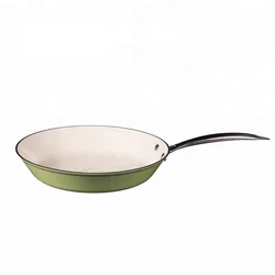 Stainless steel handle skillet enamel light cast iron frying pan cookware
