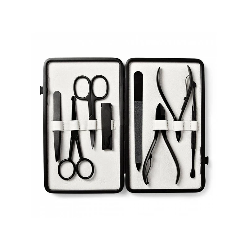 9 Pcs Beauty Tools Set Stainless Steel Nail Scissors, Clippers, Cutters, Files, Pushers, Cleaners & Tweezers Manicure Kits