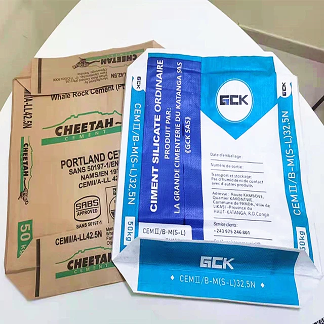 
China wholesale Water Resistant Strong 25/50kg pp woven Cement bags 