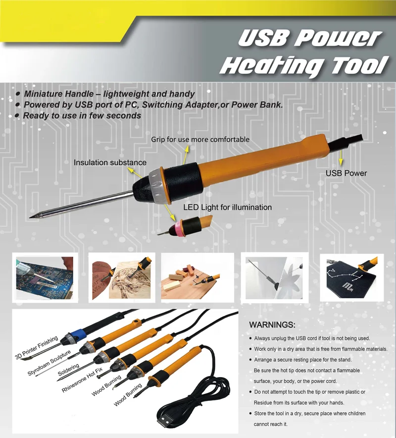 SBTools USB Power Electric Soldering Irons Heating Tools (Plastic Cutter)