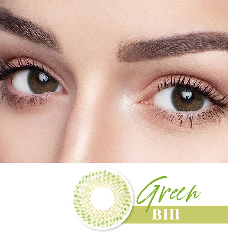 Korean Natural Style Green Monthly Colored Contact Lenses