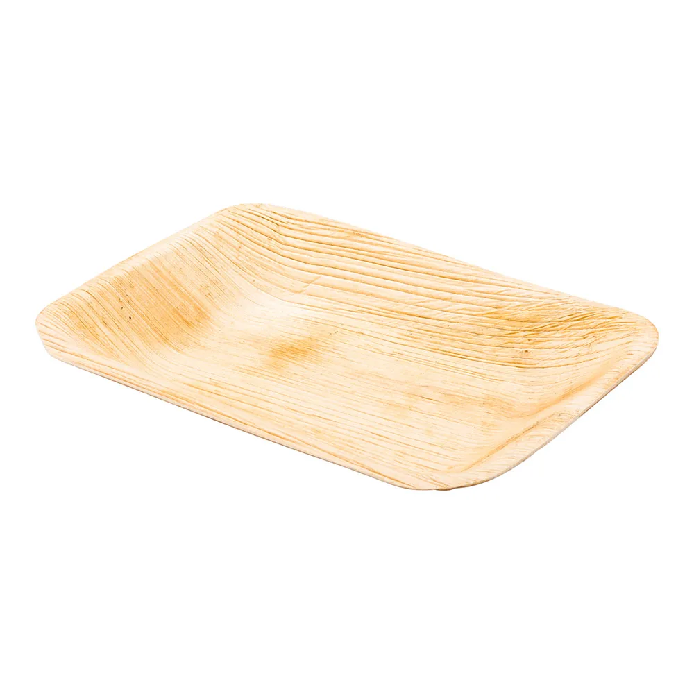  Midori прямоугольная тарелка из натурального пальмового листа-6 1/4 дюйма x 4 3/4 дюйма-100 коробка