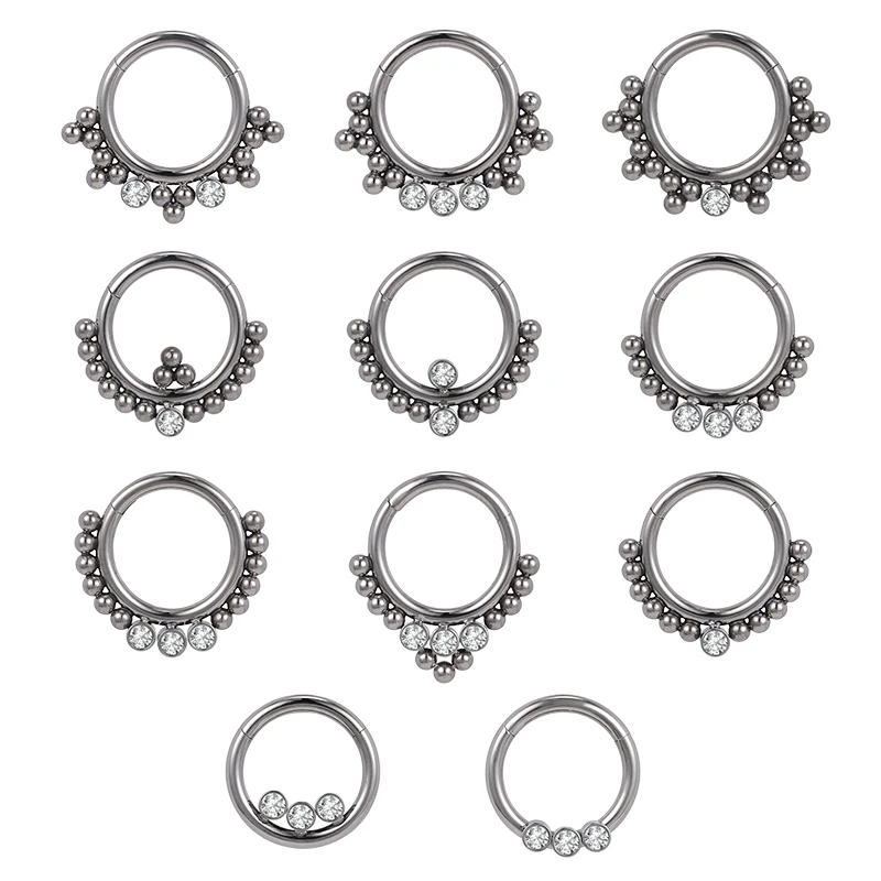 G23 титан bling cute с искусственными бриллиантами и slave перегородки для пирсинга носа кольца