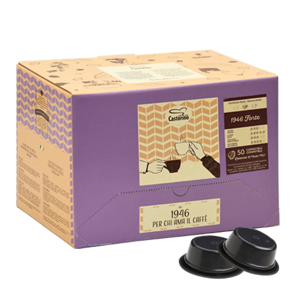 Top Class CAPSULES FORTE Italian coffee Castorino Lavazza a Modo Mio Compatible 50 pz