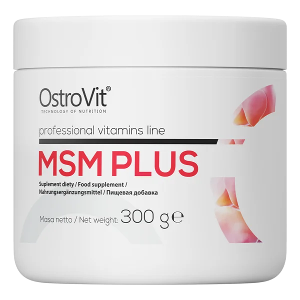 OstroVit MSM Plus 300 g organic sulfur reduces muscle soreness after training healthy skin hair nails