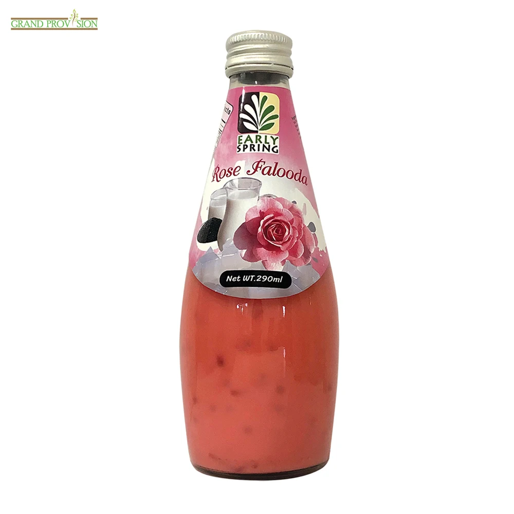 Wholeasale Flavored Beverage Falooda Drink Rose Flavor with 3 Pulps from Thailand