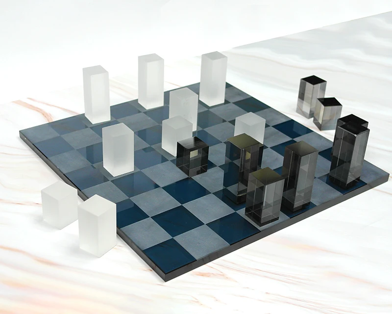 Шахматный набор из хрустального материала Современное украшение шахматная