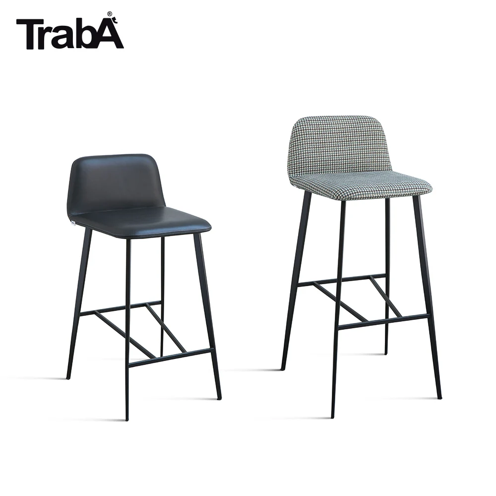 High Quality Stool metal conic frame upholstered shell