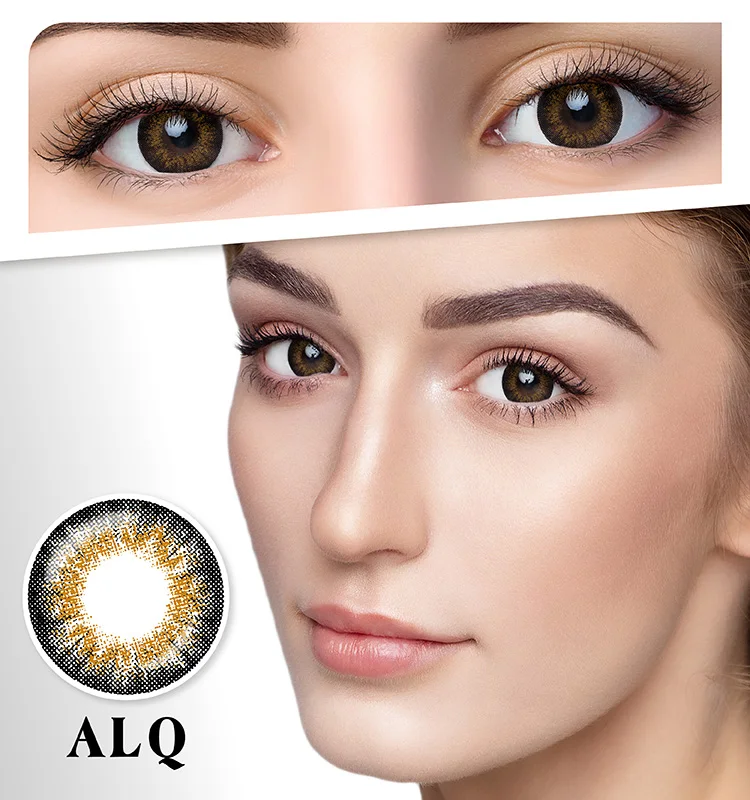 Soft lens Black Gold Mix Tone Color Daily Contact Lenses