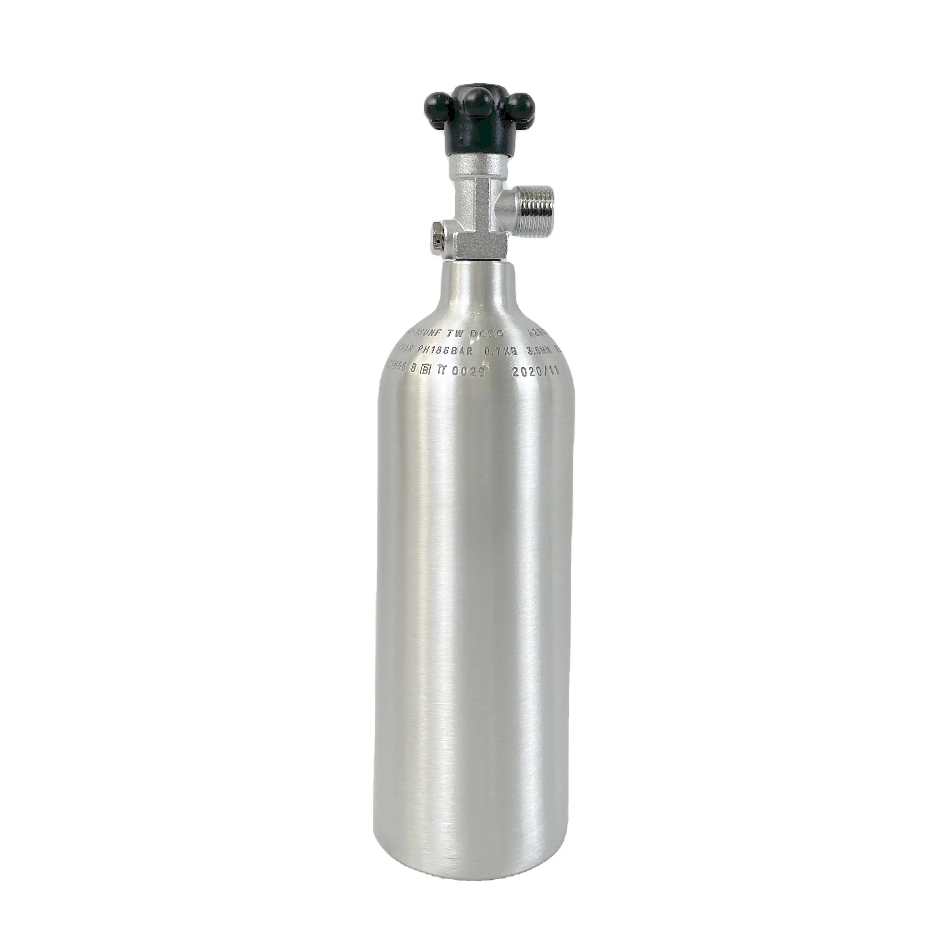 1800psi 0.8L Aquarium CO2 tank Cylinder with W21.8 Handle Valve in Taiwan