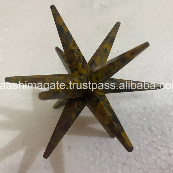 Picasso jasper 12 point merkaba star