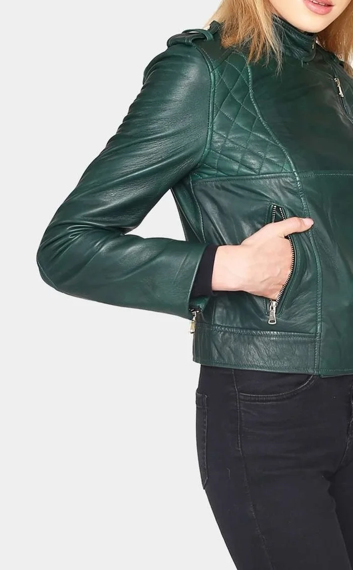 High Quality Womens Pure Leather Jacket for Biker girls Wears Pakistan Sheep Skin Genuine Ladies Leather Jackets Coats for Women