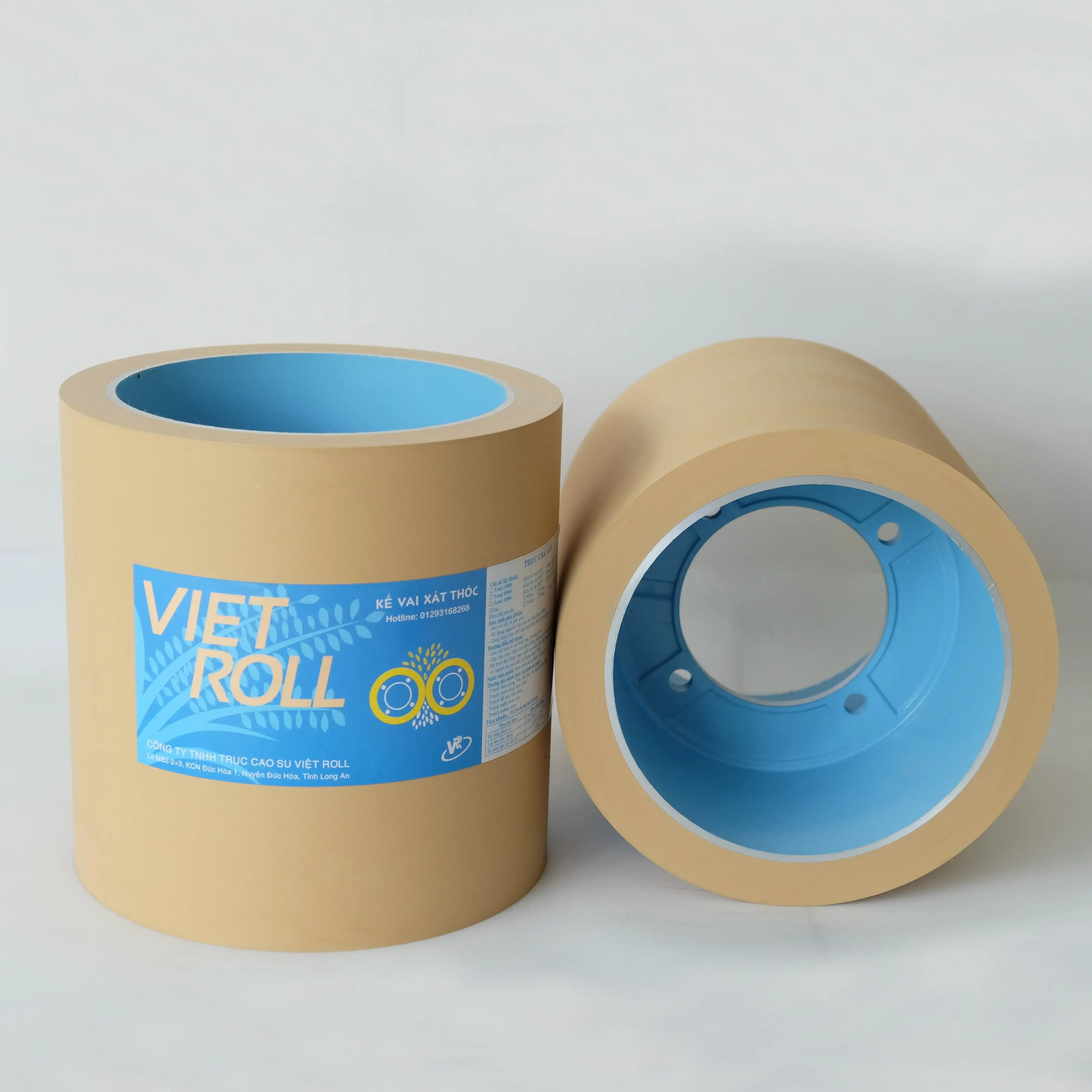 10' NBR Rice Rubber Rolls Aluminium / Iron Cast Rice Huller Machine Parts