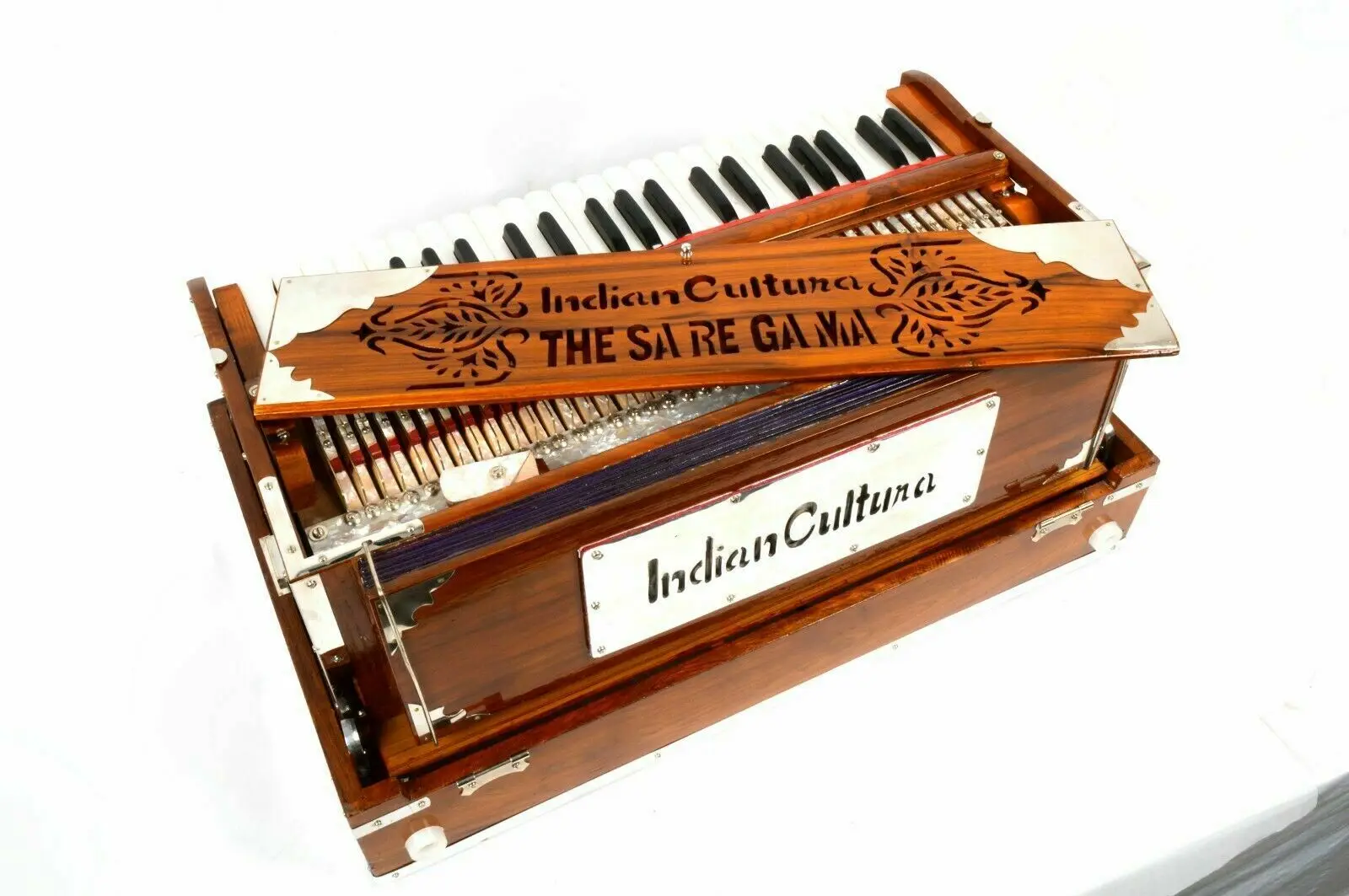 Portable Harmonium High Class Sound 9 Stopper Portable 3.5 Octave Double Reed Baja With Coupler Kapler Bass Male