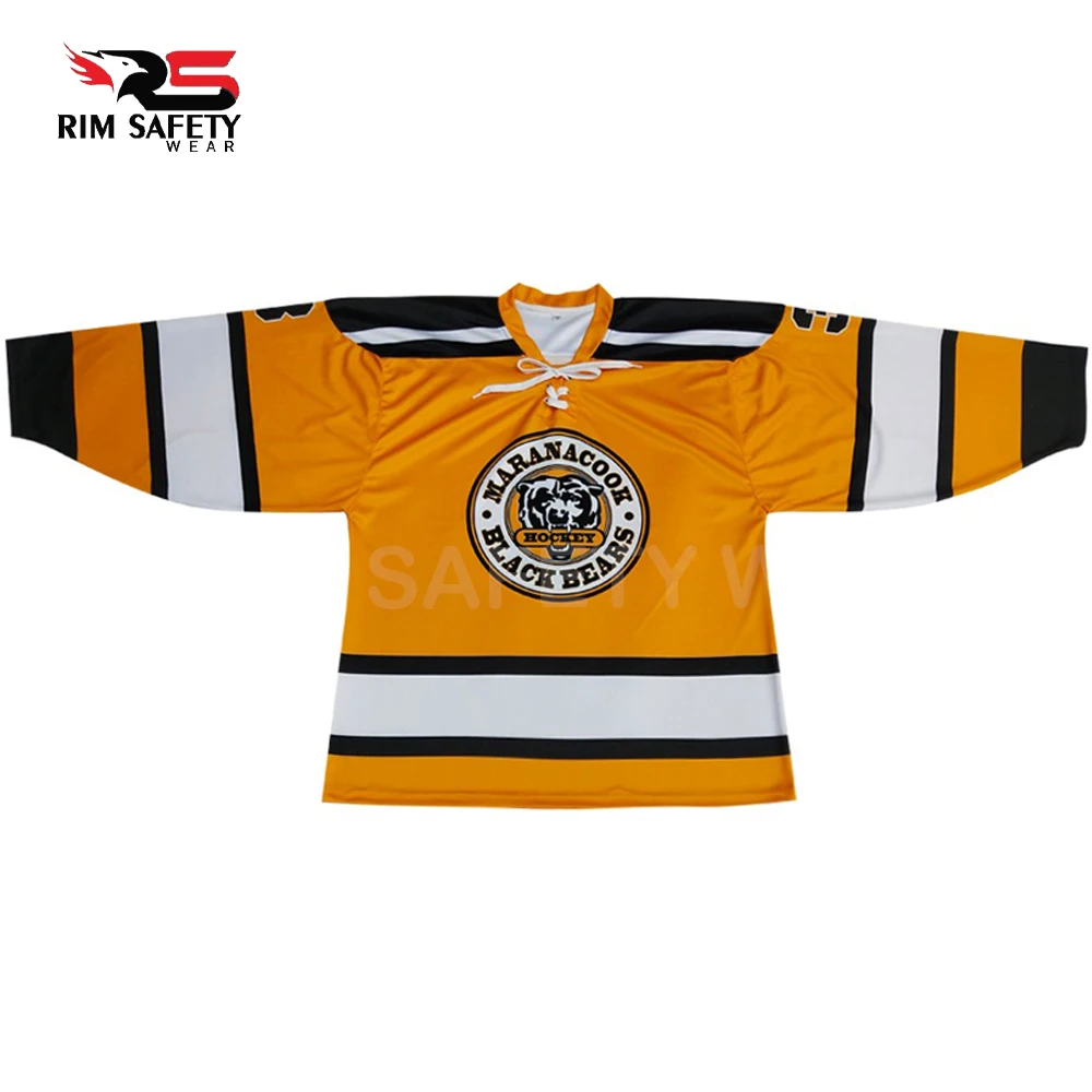 Черная классическая майка для хоккея с шайбой командные клубы Лига сублимация мужчин