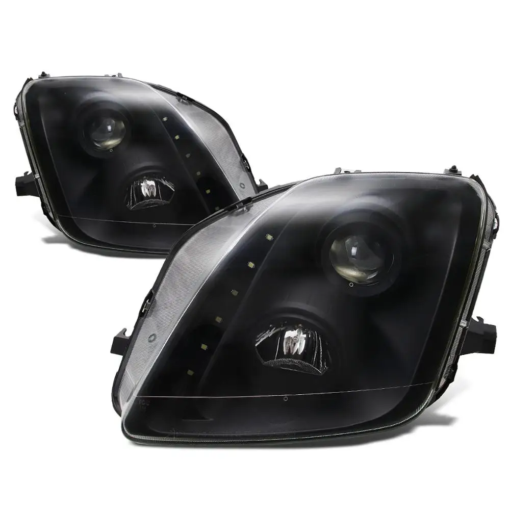Hot-selling Front light  Projector Headlights w SMD LED Light Strip FOR 1997-2001 Honda Prelude -Black/Clear