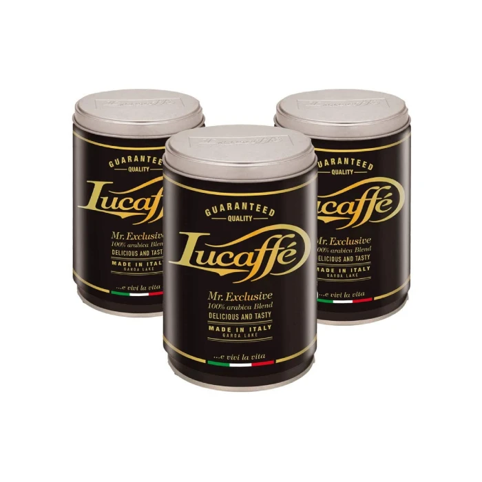 
 Сделанная в Италии эксклюзивная стальная банка mr 250 gr x 3 Для Гурманов, кофе в зернах Арабики  