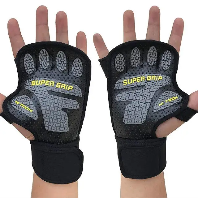 Weight Lifting Gloves POWER GRIP PADS GYM FITNESS EXERCISE STRENGTH TRAINING WEIGHT LIFTING BAR GRIPS By FIT IMPEX