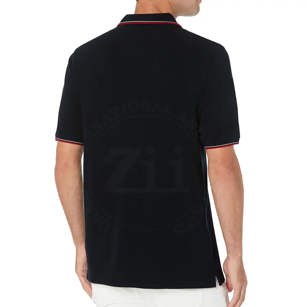 Hot Selling Short Sleeve Polo T-Shirt Design Polo Shirt Mens Polyester Golf Polo T Shirt Shirts For Men Black color blank design