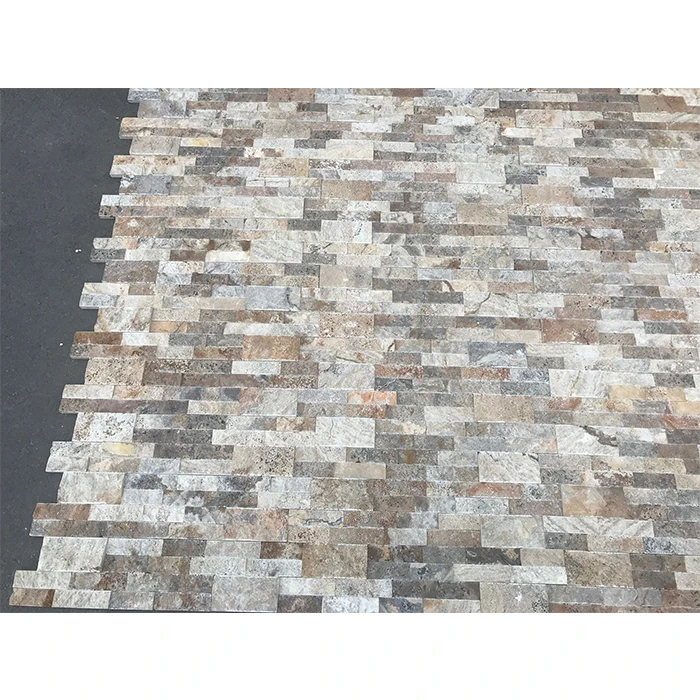 Turkish Natural Stone Beige Travertine Stacked Exterior Culture Stone Wall Panel Ledger Panel