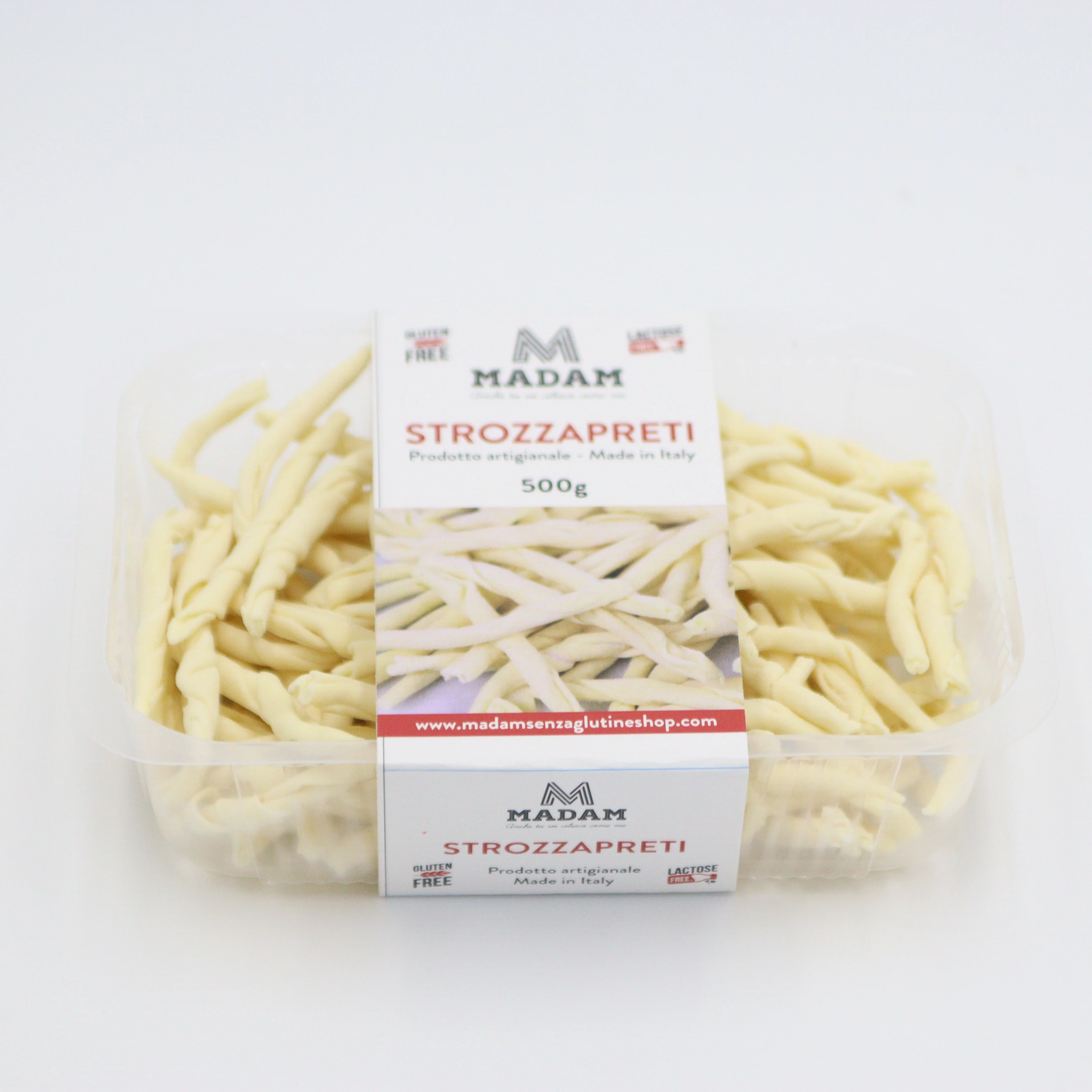 Made in Italy Raw Material Handmade Frozen Gluten Free Medium Pasta For  Italian Lunch